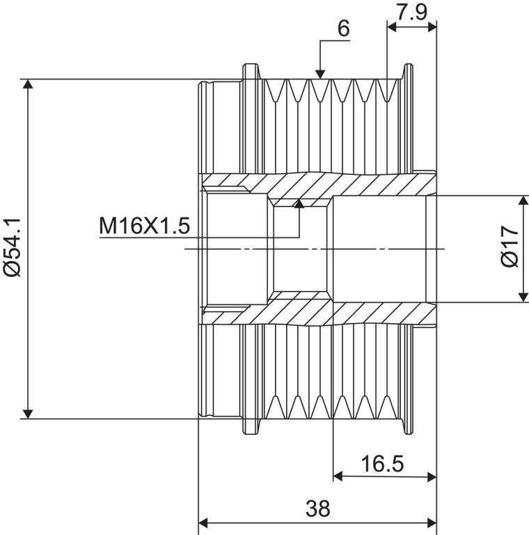 Rueda libre alternador VALEO 588006